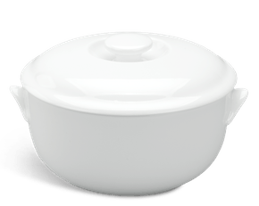 Thố 22 cm + nắp - Jasmine Lys - Trắng Ngà