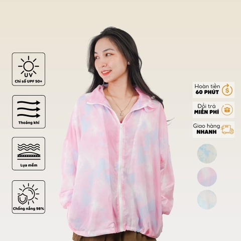 Áo lụa 2 lớp loang màu