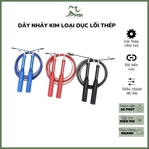 Dây nhảy kim loại tốc độ tập thể dục lõi thép