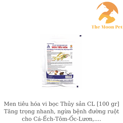 Men tiêu hóa vi bọc Thủy sản CL [100 gr] Tăng trọng nhanh, ngừa bệnh đường ruột cho Cá-Ếch-Tôm-Ốc-Lươn,....
