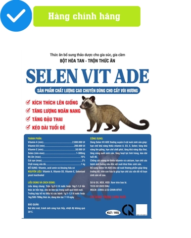TTX Selen vit ADE 100gr - Sản phẩm cao cấp kích thích lên giống Cầy vòi hương