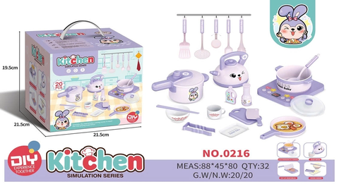 Nấu ăn 0216 tím /0217 xanh (32 bộ/thùng)