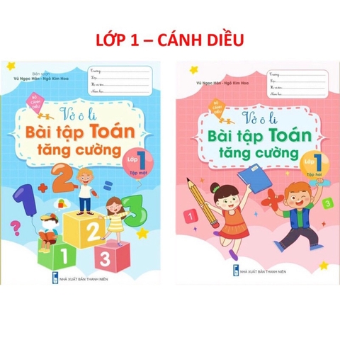 Vở ô ly bài tập toán và tiếng Việt tăng cường các lớp 1,2,3,4 (Giá bìa 60k/cuốn)