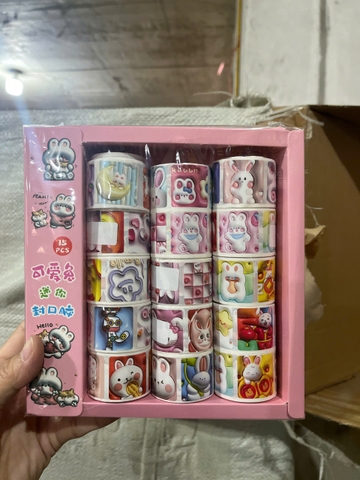 Hộp 15 cuộn Sticker Thỏ mã FKJ-004