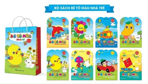Túi bé tô màu nhà trẻ 6 cuốn