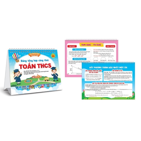 Bộ lịch bảng tổng hợp công thức toán THCS (Phiên bản 5.0)