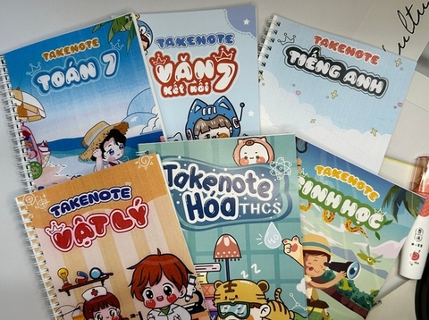 Bộ sổ tay công thức (Takenote) các môn toán, tiếng việt, tiếng Anh, Lý, Hóa, Sinh từ lớp 2 đến lớp 12
