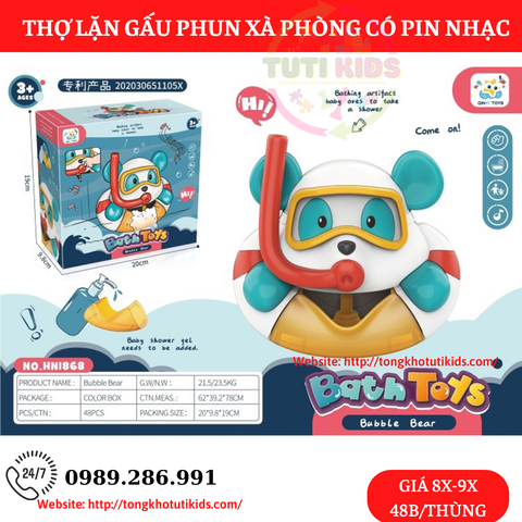 Thợ lặn gấu phun xà phòng(48 bộ/thùng)