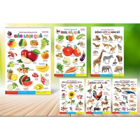 Tranh treo tường
15 chủ đề, 6 tờ in 2 mặt