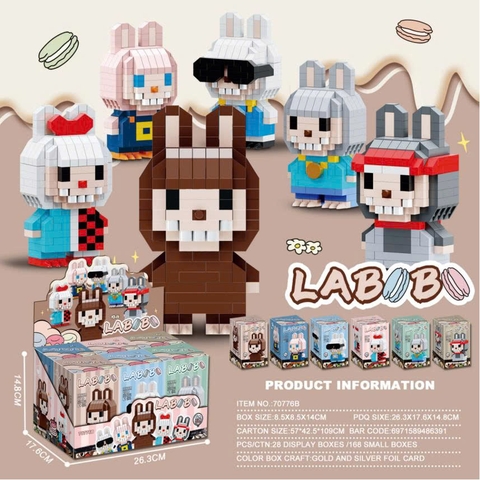 Bộ xếp hình Labubu mã 70776B (Bán khay 6 hộp)
