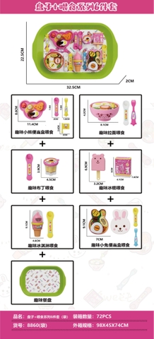 Bộ đĩa thức ăn 6 món mã 8860