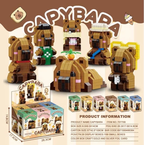 Bộ xếp hình Capybara mã 70775B (Bán khay 6 hộp)