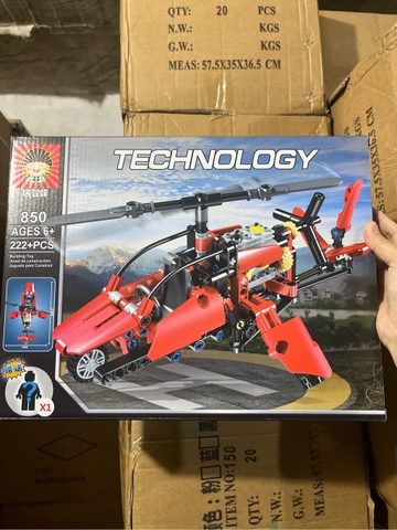 Bộ xếp hình máy bay trực thăng 222pcs mã 850