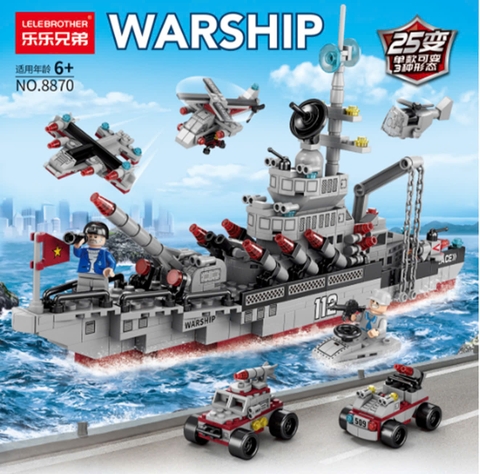 LEGO lắp ráp tàu chiến đấu - 554 PCS - 8870(36 bộ/thùng)
