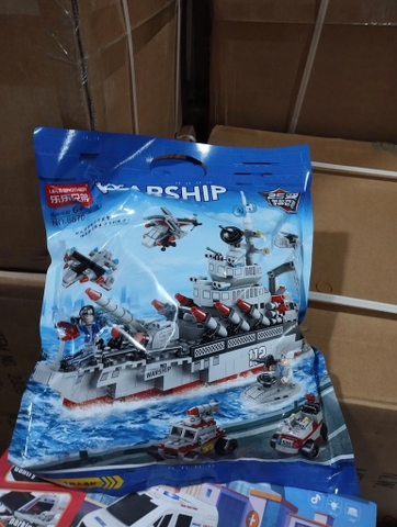 Bộ xếp hình tàu chiến 554pcs mã 8870