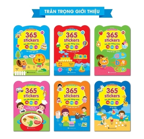 Bộ sách 365 sticker bóc dán thông minh 6 cuốn