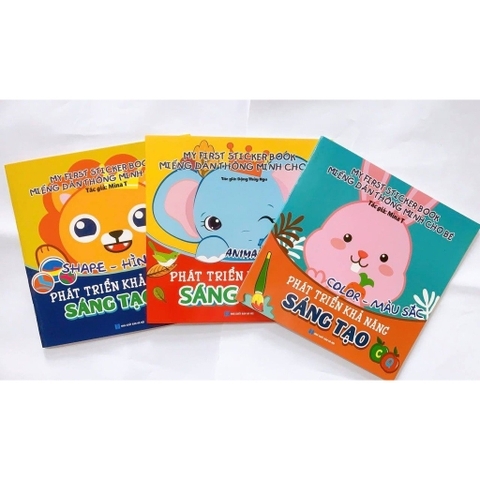 Set 3 Sách dán thông minh cho bé