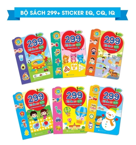 Bộ bóc dán phát triển trí tuệ cảm xúc CQ, IQ, EQ 299+