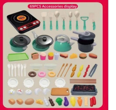 Bộ nấu ăn 69psc Xanh/hồng 567