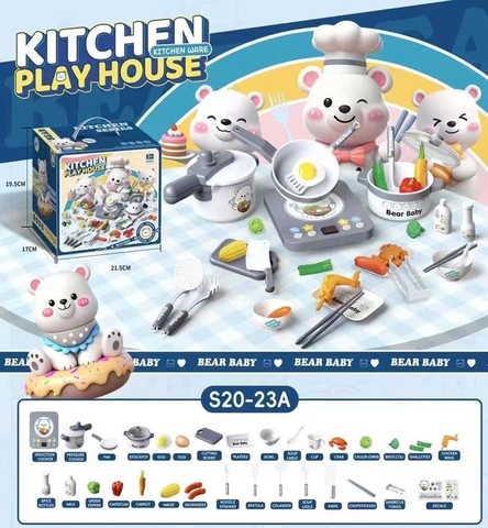 Bộ nấu ăn gấu xanh 34psc S20-23A