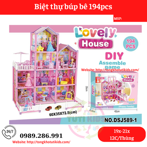 Biệt thự búp bê 194pcs mã DSJ589-1