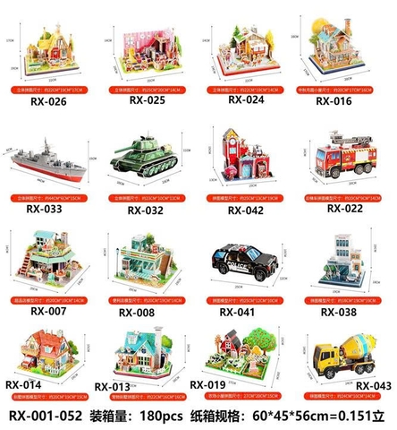 Lắp ghép 3D bằng xốp RX-001/052