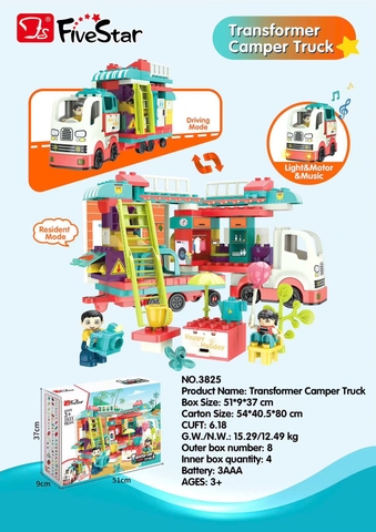 Lego lắp ghép Cắm Trại (có đèn nhạc) 3825