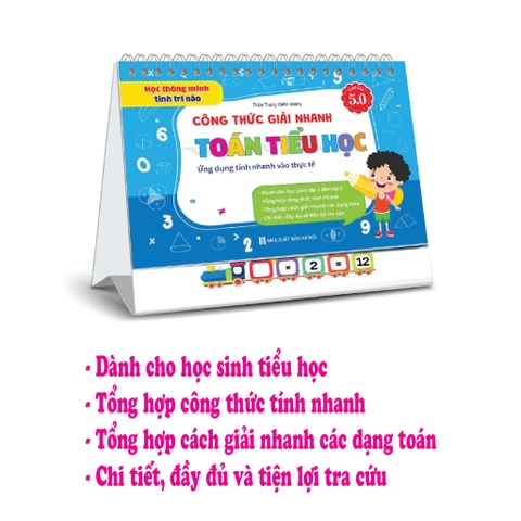 Bộ lịch công thức giải nhanh toán tiểu học (Phiên bản 5.0)
