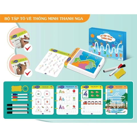 Bộ tập tô vẽ thông minh 64 trang phiên bản Việt