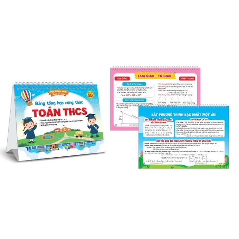 Bộ lịch bảng tổng hợp công thức toán THCS (Phiên bản 5.0)