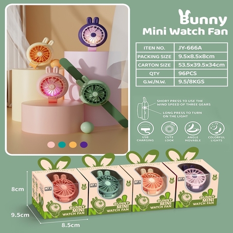 Quạt Đồng Hồ Đeo Tay JY-666