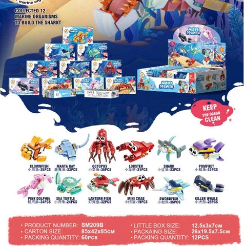 Set 12 lắp ghép đại dương SM209B