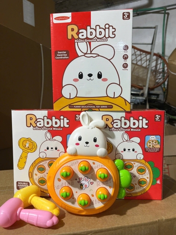 Hộp đập chuột thỏ cà rốt màu cam/tím mã LM601A