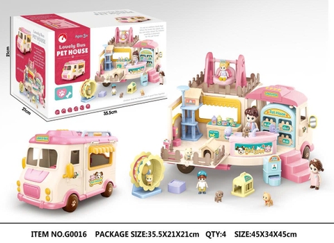 Xe chăm sóc thú cưng biến hình có nhạc G0016