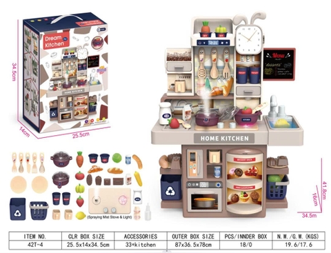 Bếp 42cm màu hồng/xanh mã 42T-4