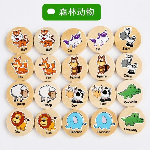 Tìm cặp hình giống nhau ĐỘNG VẬT RỪNG mã FTS-Fo