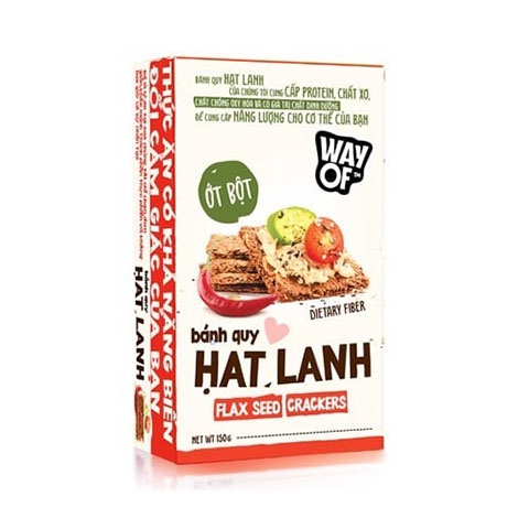 Bánh Cracker Hạt Lanh Vị Ớt Way Of 150G