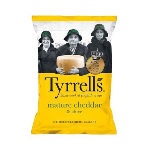 Snack Khoai Tây Phô Mai, Hẹ Tyrrells 150G