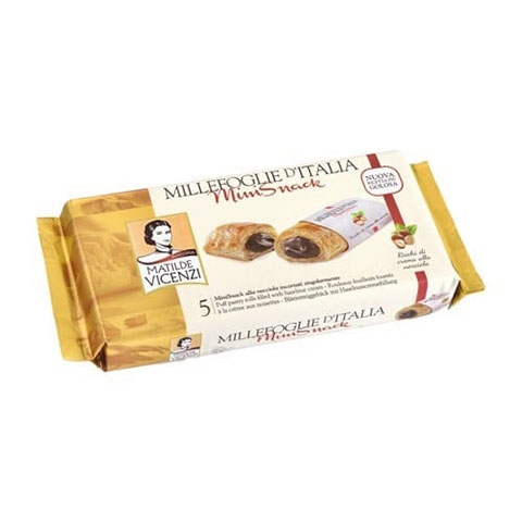 Bánh Nhiều Lớp Minisnack Cuộn Kem Hạt Phỉ M.Dialia 125G