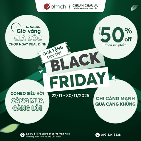[BLACK FRIDAY - ELMICH x CENTRE MALL] ĐẠI TIỆC SALE ĐỈNH NÓC - TTTM SATRA VÕ VĂN KIỆT