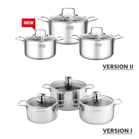 Bộ nồi Inox 3 lớp đáy liền Elmich Trimax classic 2106OL size 18,20,24cm