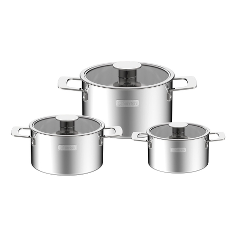 Bộ nồi Inox liền khối Elmich Hera EL8130IN size 16, 20, 22cm