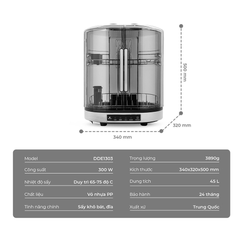 Máy sấy bát Elmich DDE1303