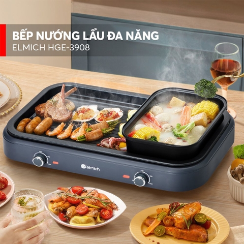 Bếp nướng lẩu đa năng Elmich HE-3908