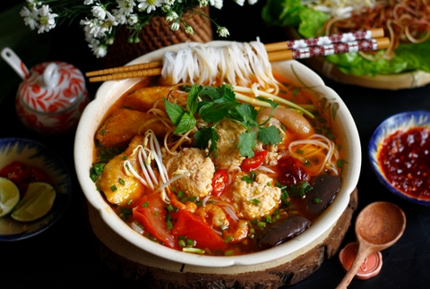 Học cách nấu bún riêu tôm khô siêu ngon, hấp dẫn