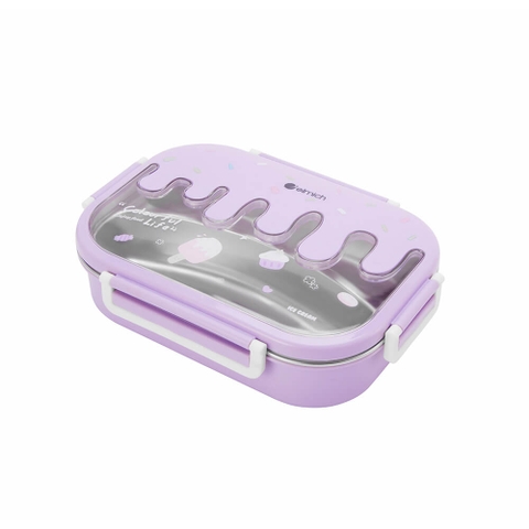 Hộp cơm cho trẻ em 3 ngăn, inox 304, dung tích 600mL Elmich 0009N3