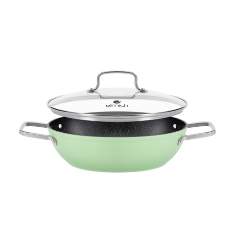 Nồi lẩu chống dính vân đá Elmich El-5553GY28 size 28cm