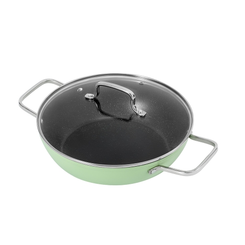Nồi lẩu chống dính vân đá Elmich El-5553GY28 size 28cm