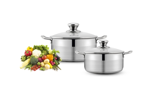 Bộ nồi inox Smartcook SM-2456MB size 16,24cm