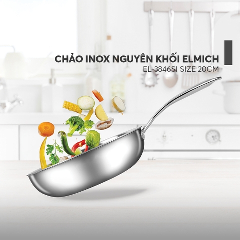 Chảo inox nguyên khối Elmich Trimax size 20cm 3846SI